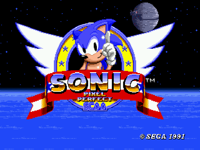 Sonic 1 Pixel Perfect Title Screen